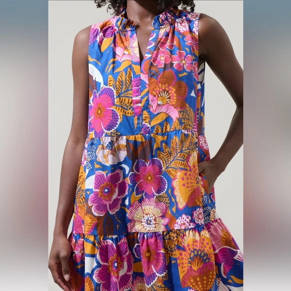 SugarLips Eveline Floral Gemmely Shift Mini Dress - Picture 5 of 7